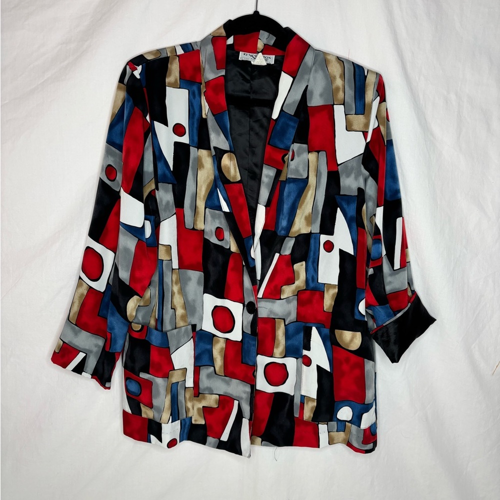 vintage Kensington Square women’s blazer sizePL shoulder pads one button